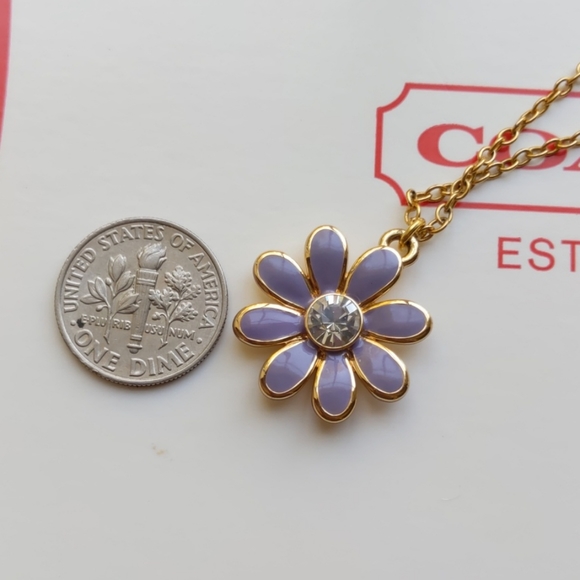 Coach Paved Daisy Flower Charm Gold Plated … - Picture 4 of 7